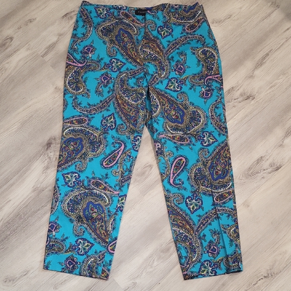 Talbots Turquoise Paisley Skirt